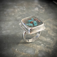 Load image into Gallery viewer, Chrysocolla + Native Copper, Size 8
