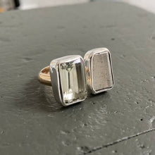 Load image into Gallery viewer, Green Amethyst + Pyrite, size 7-8